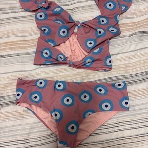 Stylish Pink and Blue Bikini Set